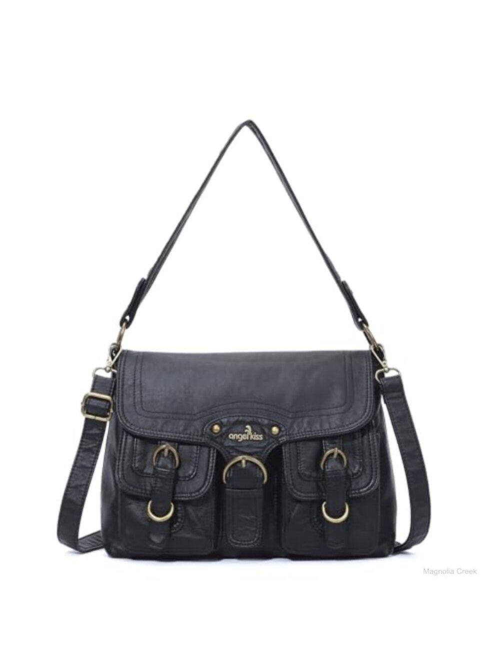 Vegan Leather Hobo Crossbody Tote Shoulder Bag Detachable Strap Women